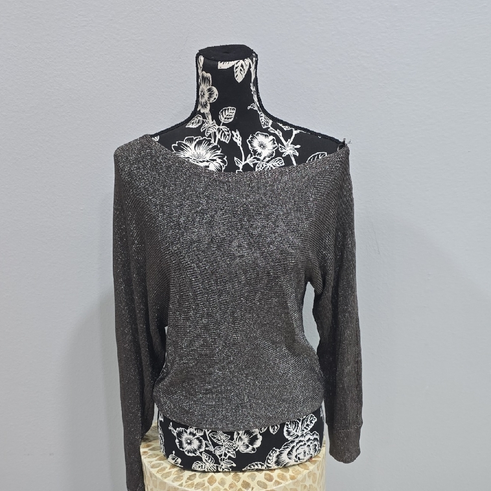 Guess Charcoal Off-the-Shoulder Sweater